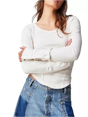 NWT Free People Stuck on You Cuffed Sleeve